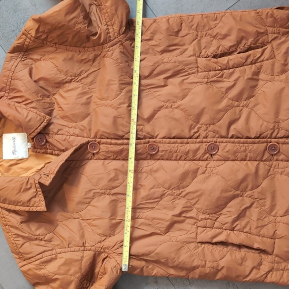 Madewell Womens Airpuff Shirt Jacket In Warm Coffee Size Medium - Picture 5 of 8